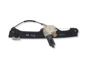 Rear door window regulator with motor