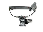 Rear door window regulator with motor