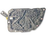 Rear door window regulator with motor