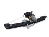 Rear door window regulator with motor