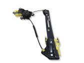 Rear door window regulator with motor