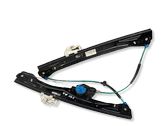 Rear door window regulator with motor
