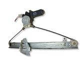 Rear door window regulator with motor