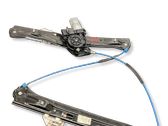Rear door window regulator with motor