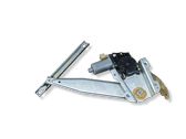 Rear door window regulator with motor
