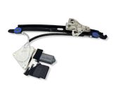 Rear door window regulator with motor