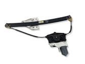 Rear door window regulator with motor