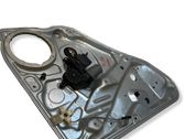 Rear door window regulator with motor