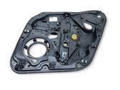 Rear door window regulator with motor