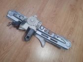 Rear door window regulator with motor