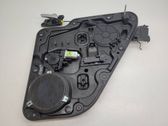 Rear door window regulator with motor