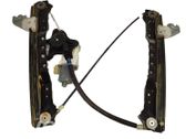 Rear door window regulator with motor