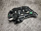 Rear door window regulator with motor