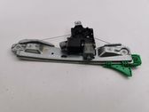 Rear door window regulator with motor