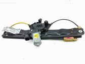 Rear door window regulator with motor