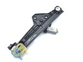 Rear door window regulator with motor