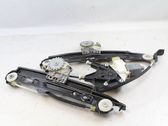 Rear door window regulator with motor