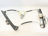 Rear door window regulator with motor