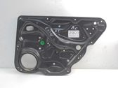 Rear door window regulator with motor