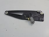 Rear door window regulator with motor