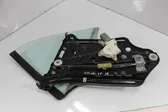 Rear door window regulator with motor
