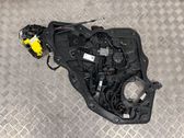 Rear door window regulator with motor