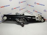 Rear door window regulator with motor