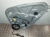 Rear door window regulator with motor