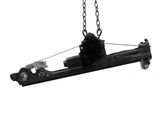 Rear door window regulator with motor