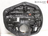 Rear door window regulator with motor