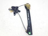 Rear door window regulator with motor