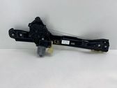 Rear door window regulator with motor