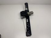 Rear door window regulator with motor