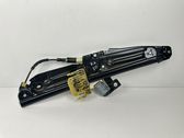 Rear door window regulator with motor