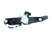 Rear door window regulator with motor