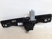 Rear door window regulator with motor