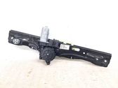 Rear door window regulator with motor