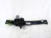 Rear door window regulator with motor
