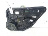 Rear door window regulator with motor