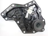 Rear door window regulator with motor