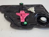 Rear door window regulator with motor