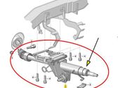 Steering wheel axle