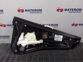 Rear door window regulator with motor