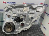 Rear door window regulator with motor