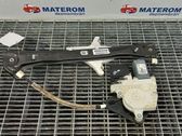Rear door window regulator with motor