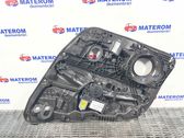 Rear door window regulator with motor