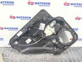 Rear door window regulator with motor