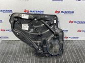 Rear door window regulator with motor