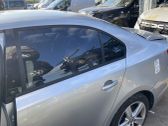 Rear door window regulator with motor