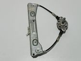 Rear door window regulator with motor